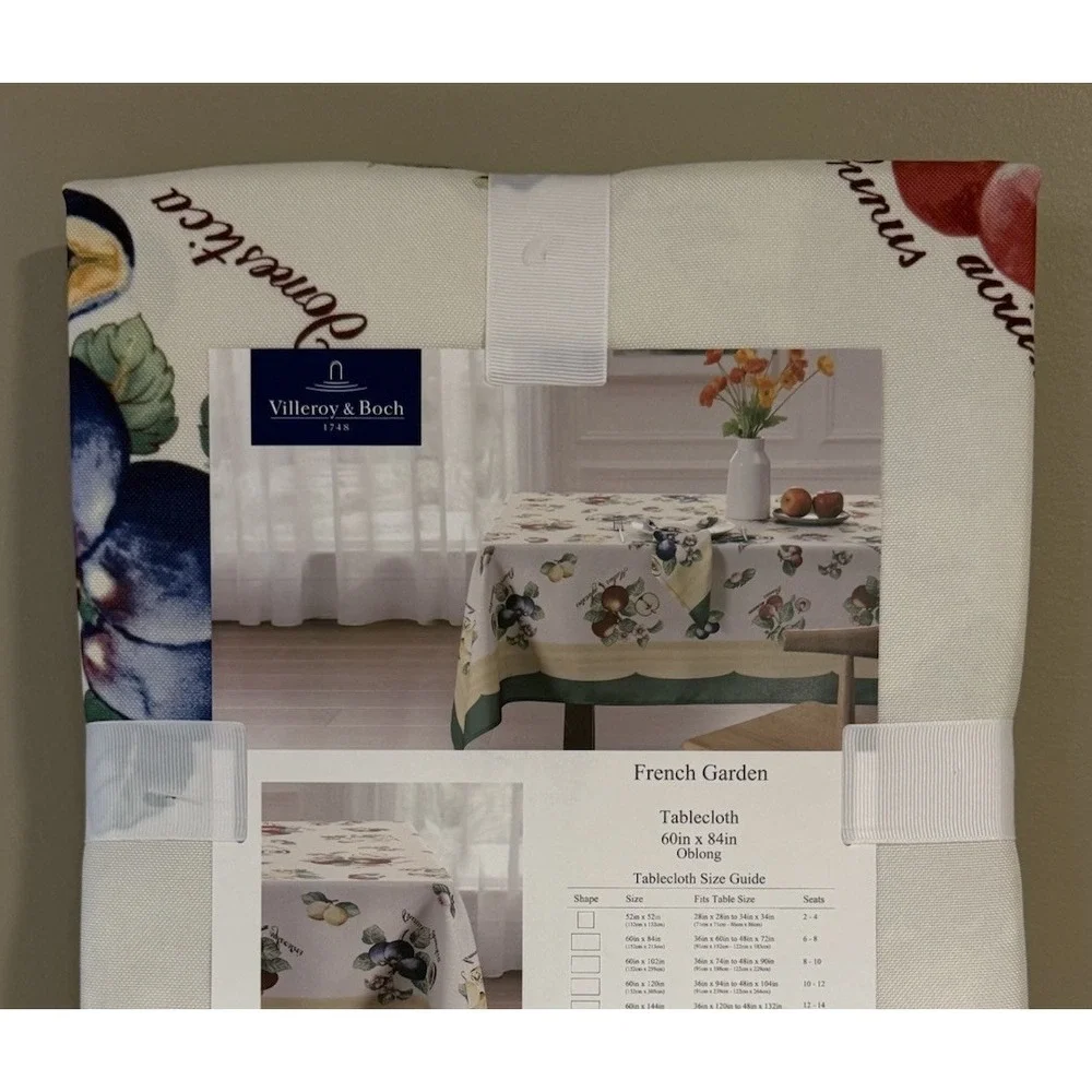 VILLEROY & BOCH Tablecloth 60 X 84FRENCH GARDEN VEGETABLES 100% POLYESTER NWT